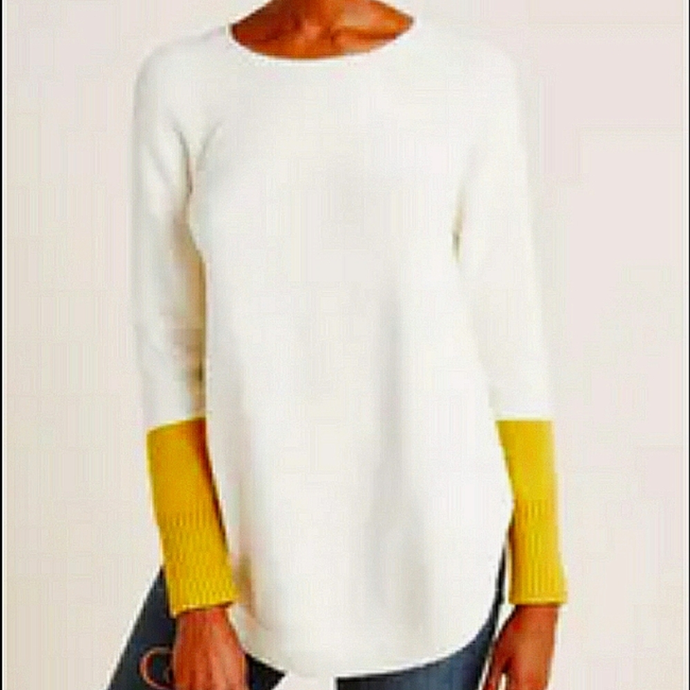 Anthropologie Rebekah 2 tone tunic sweater M